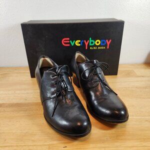 Everybody NALTO  "Piombino"  Shoes Black Size 8.5 / 39 Medium Lace Up EUC